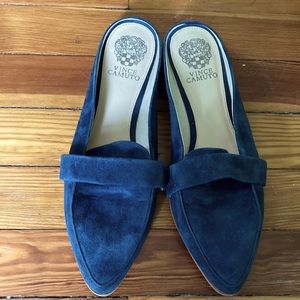 Vince Camuto navy Suede loafer flats